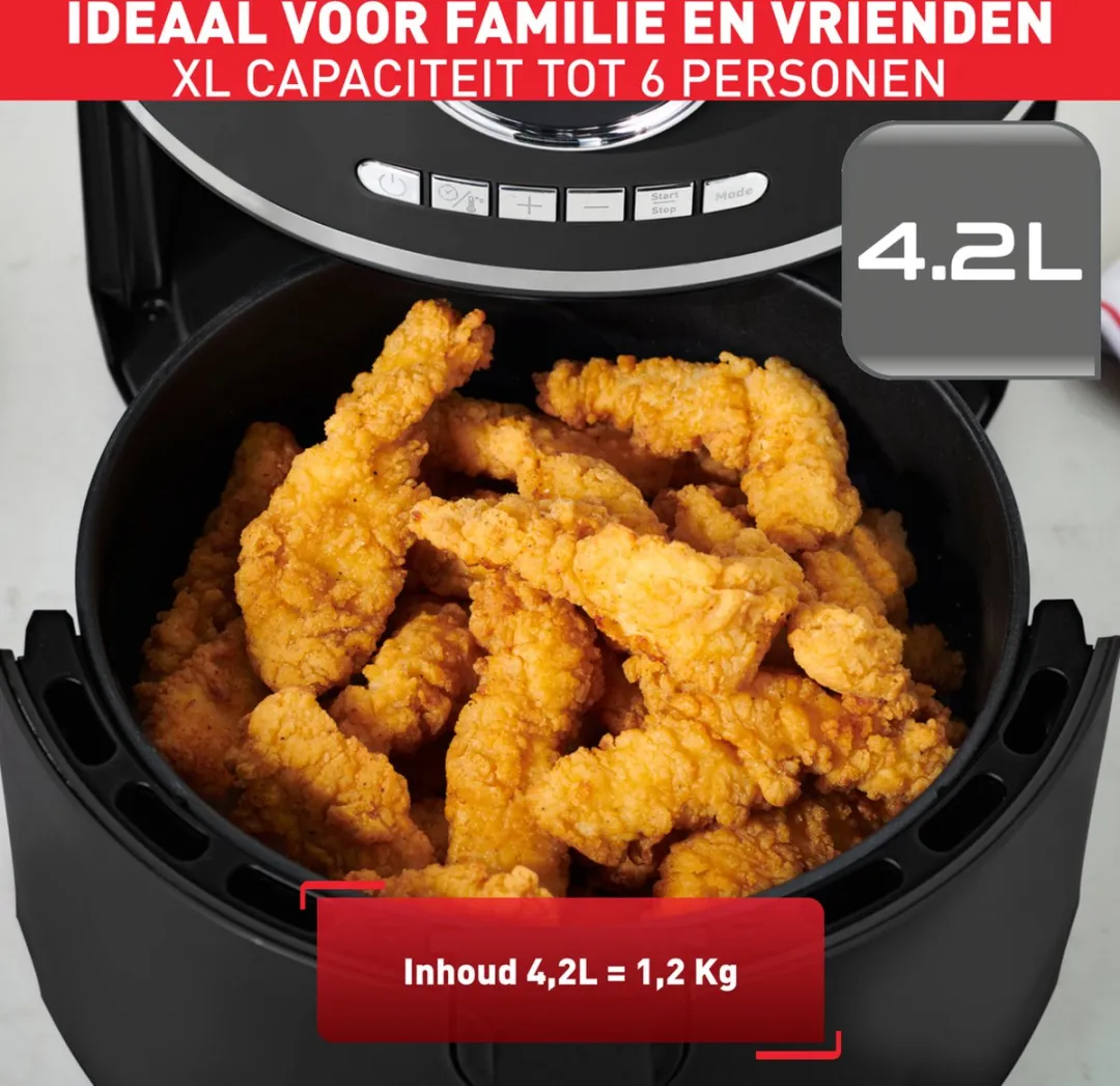 Tefal Ultra Fry EY1118 Heteluchtfriteuse 4,2L - 1630W - Zwart