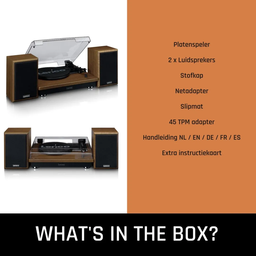 Lenco LS-100WD Platenspeler met Bluetooth - Eiken