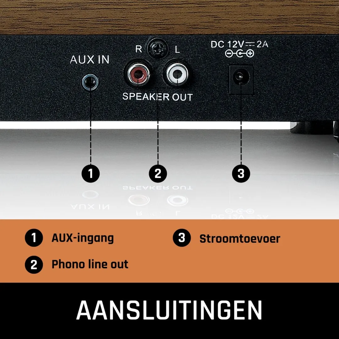 Lenco LS-100WD Platenspeler met Bluetooth - Eiken