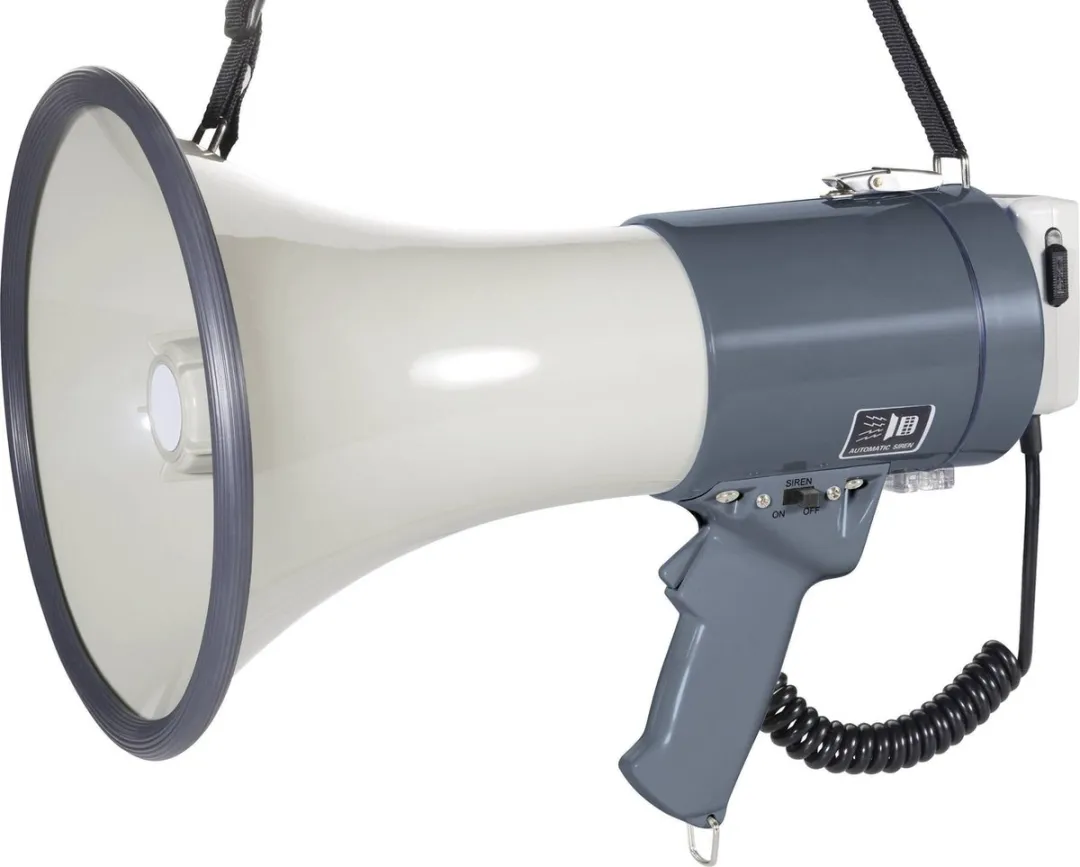 SpeaKa Professional ER-66S Megafoon - 45W - Wit/Grijs