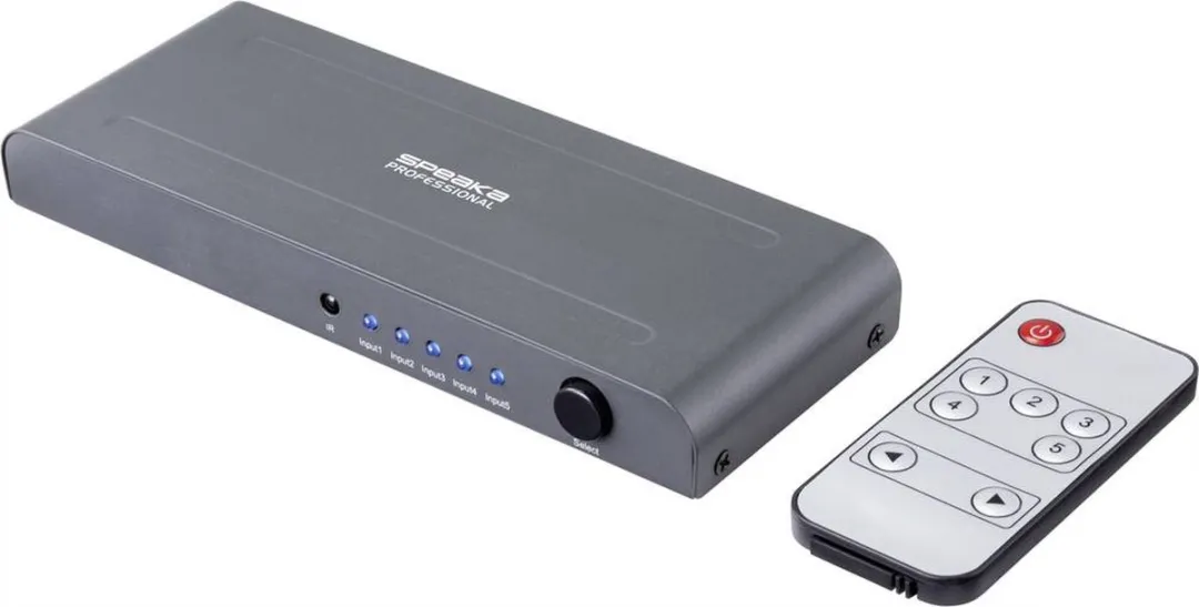 SpeaKa Professional SP-HSW-250 HDMI-switch 5 poorten