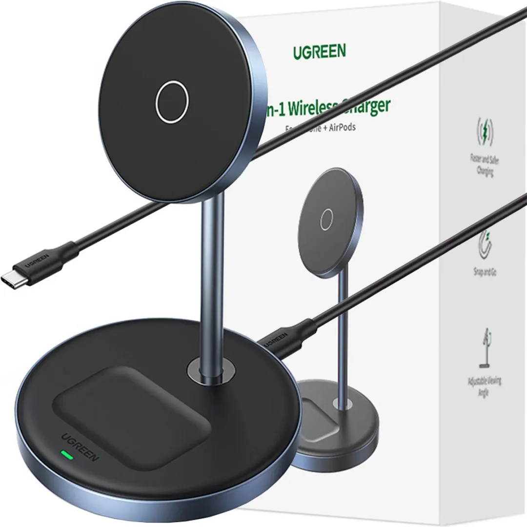 Ugreen CD317 MagSafe/Qi 2-in-1 Laadstation