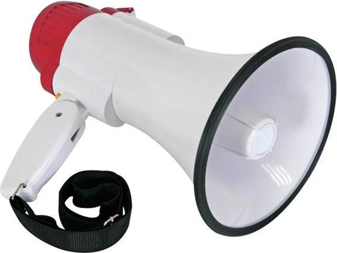 Velleman Megafoon 10W - 100m - Sirene/Wit/Zwart/Rood