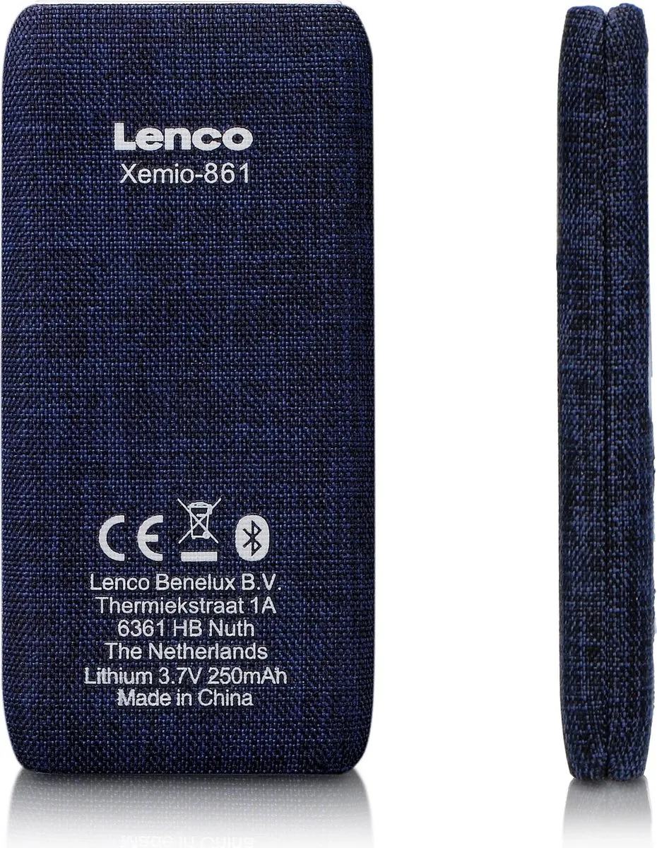 Lenco Xemio-861BU MP3-speler - 8GB - Blauw