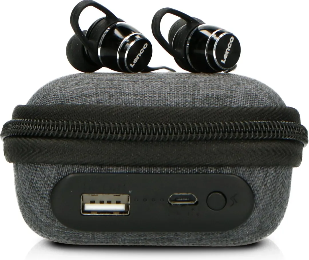 Lenco EPB-16 A003211 Oordopjes - Bluetooth - Powerbank Case - Zwart-Grijs