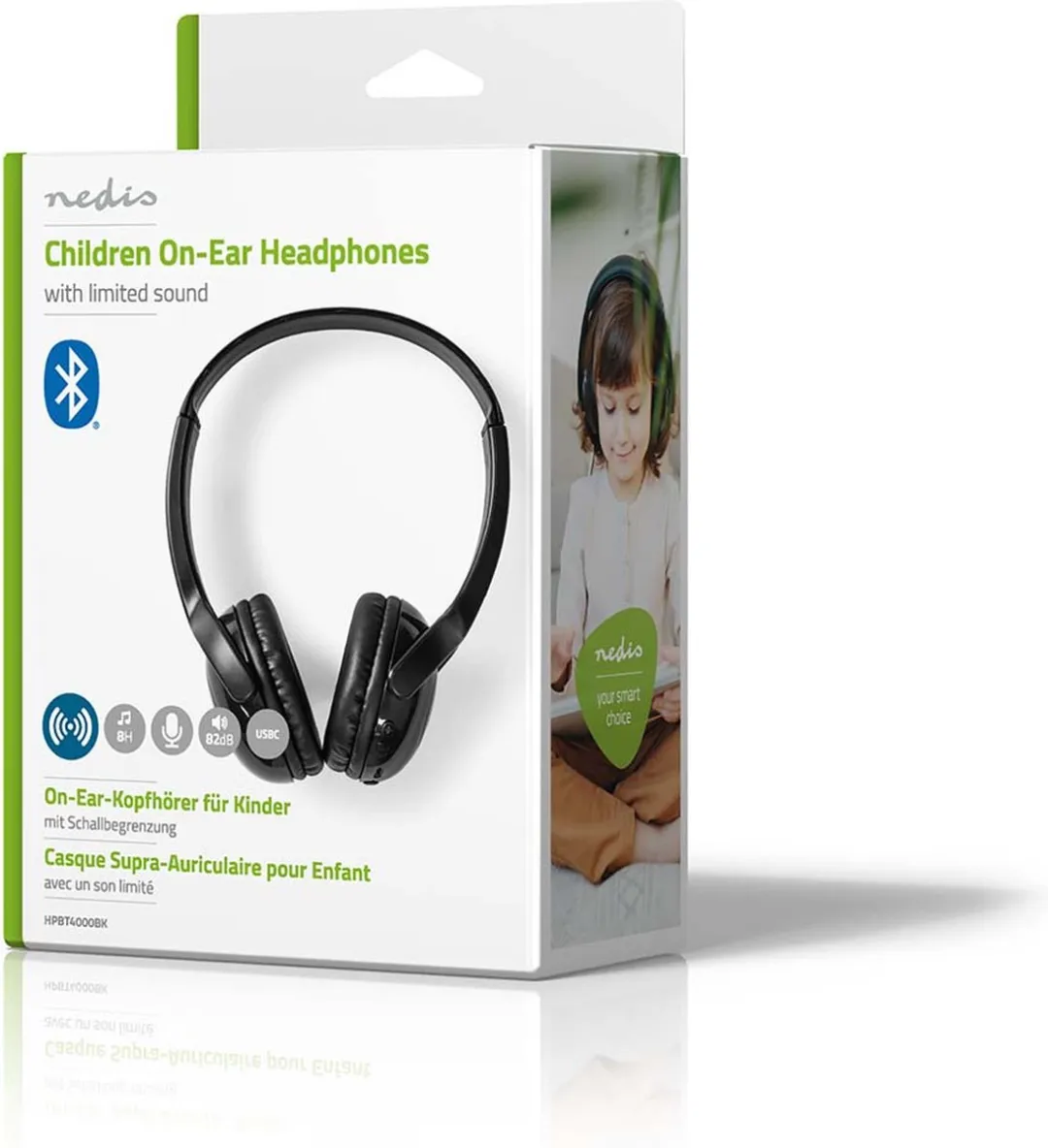 Nedis HPBT4000BK Draadloze On-Ear Koptelefoon - Zwart