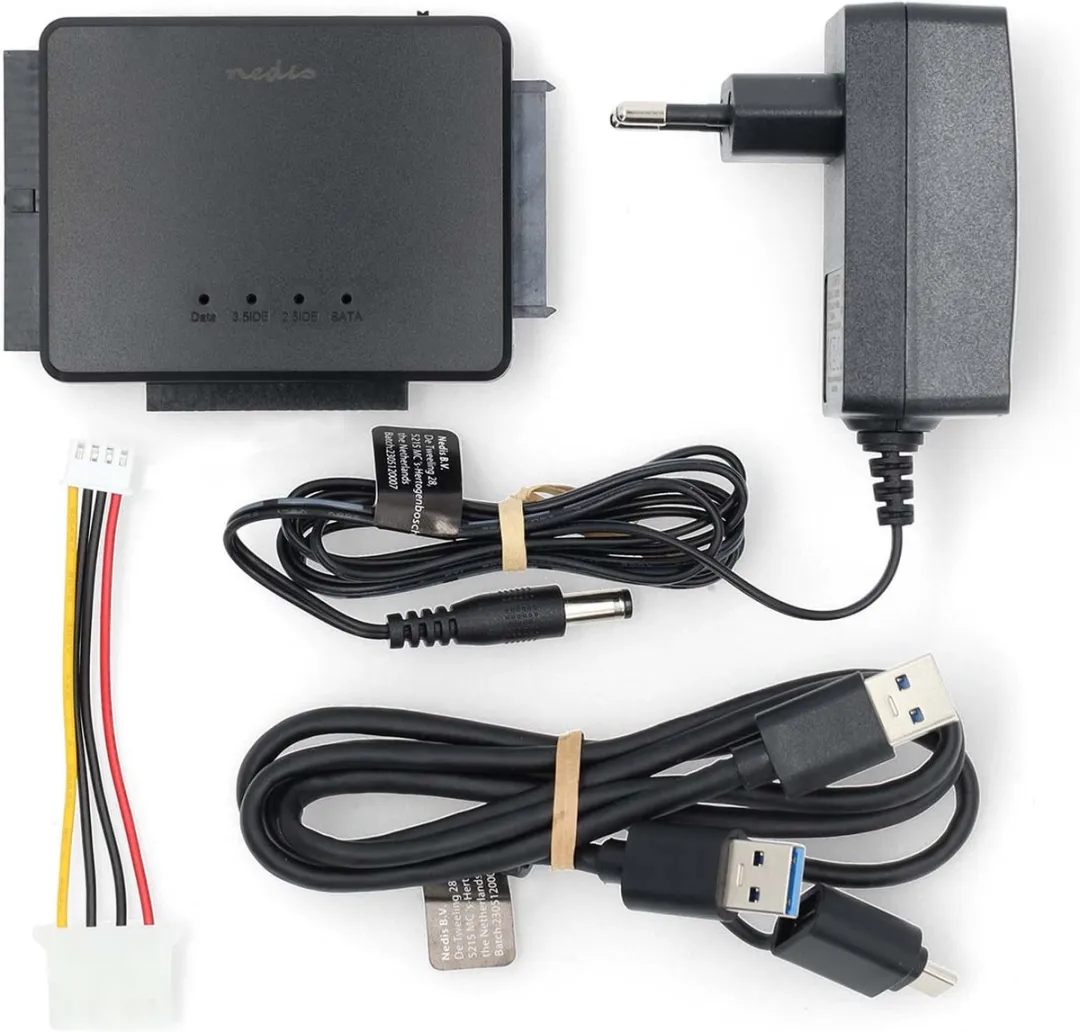 Nedis HDADIS110BK Hardeschijfadapter USB 3.2 - IDE/SATA - 2.5/3.5" - Zwart