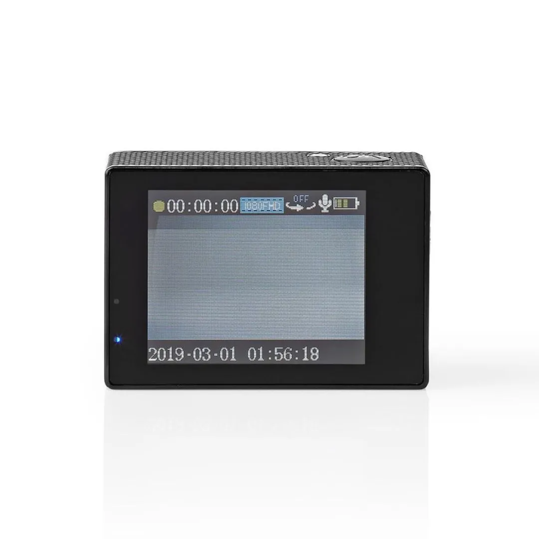 Nedis ACAM21BK Action Camera 12MP - 1080p30 - Waterdicht - Zwart
