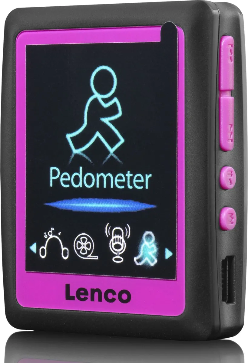 Lenco PODO-152 MP4-speler 4GB - Roze/Zwart