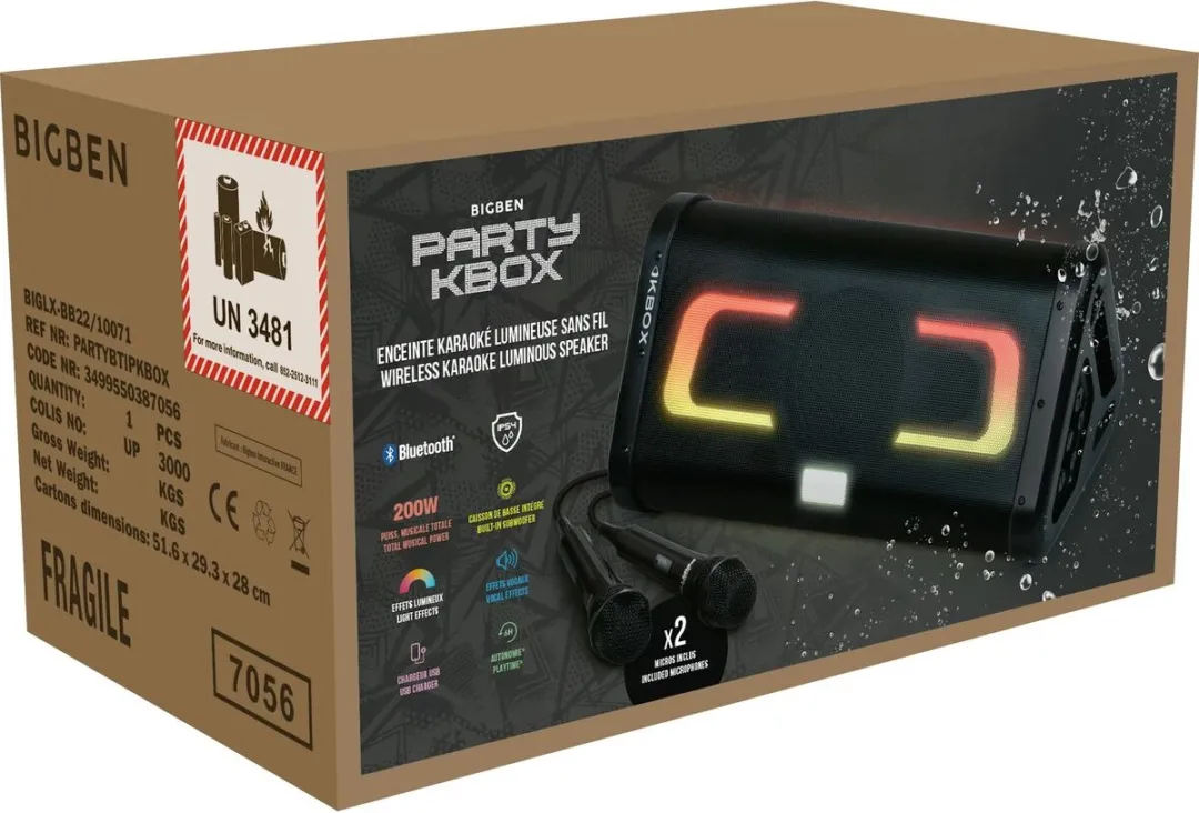Bigben Party KBOX Draagbare Bluetooth Speaker - 80W - Zwart