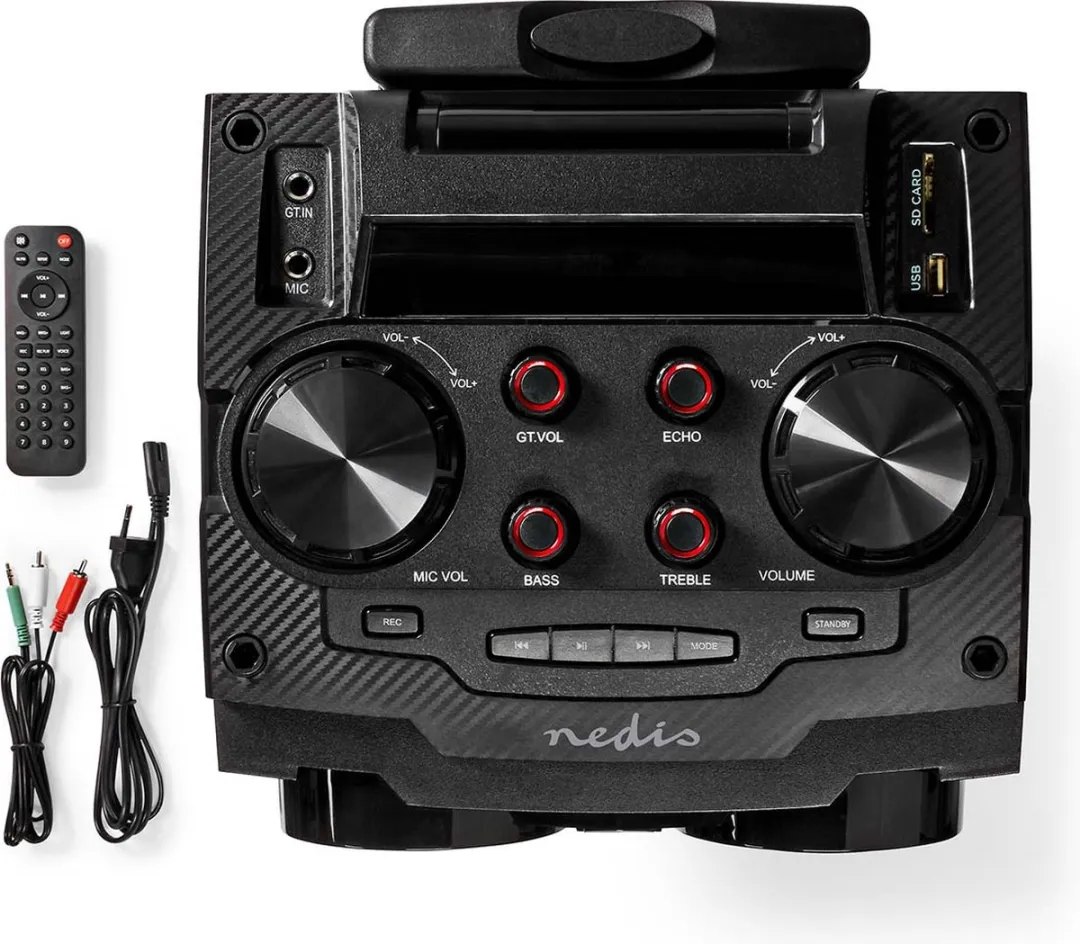 Nedis SPPT800 Bluetooth Party Speaker 120W - Zwart