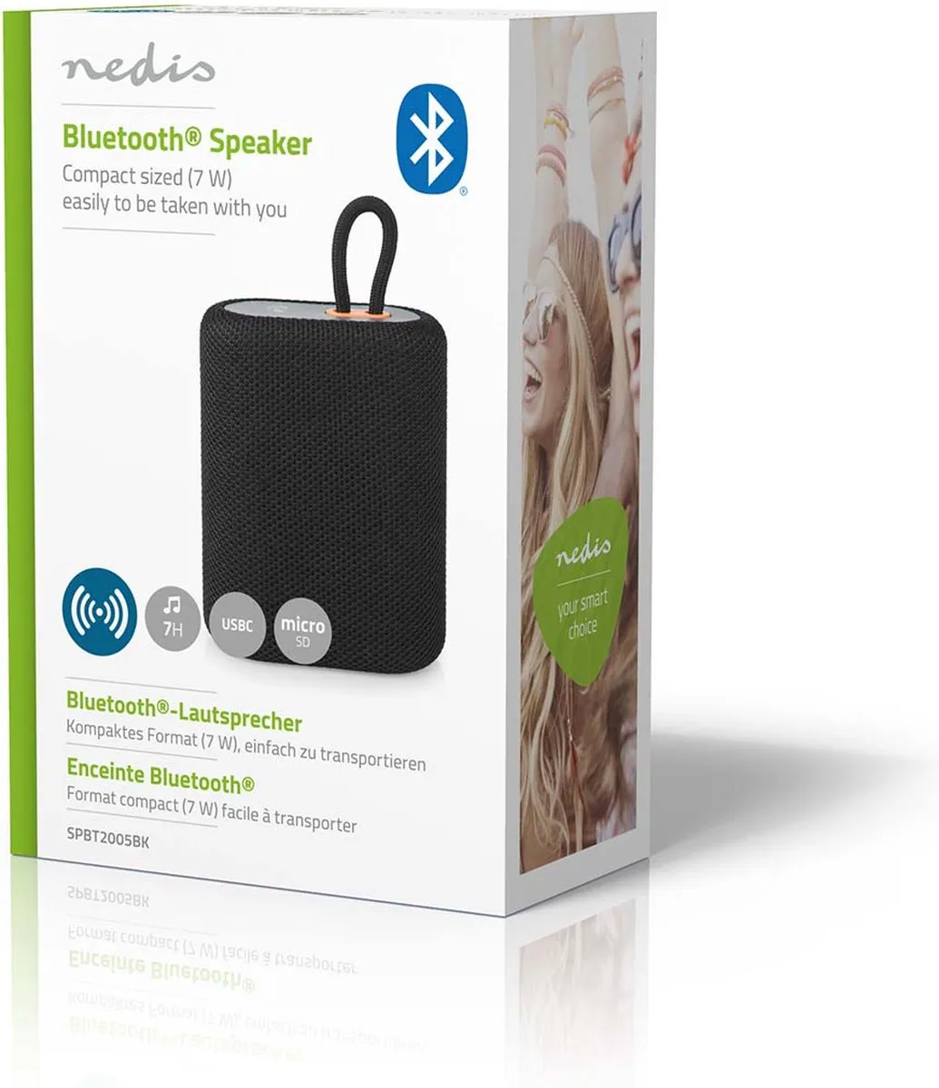 Nedis SPBT2005 Bluetooth Speaker 7W - Zwart