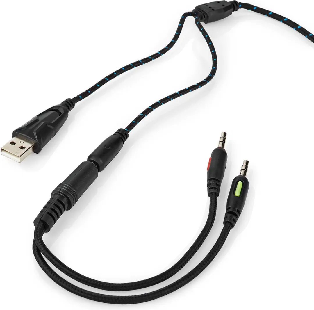 Nedis GHST250BK Gaming Headset - Over-Ear - USB/3.5mm - Zwart