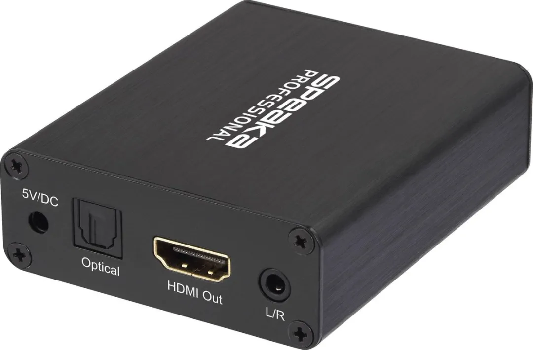 SpeaKa Professional SP-AE-H/TC-04v2 Audio Extractor - 4K - Zwart
