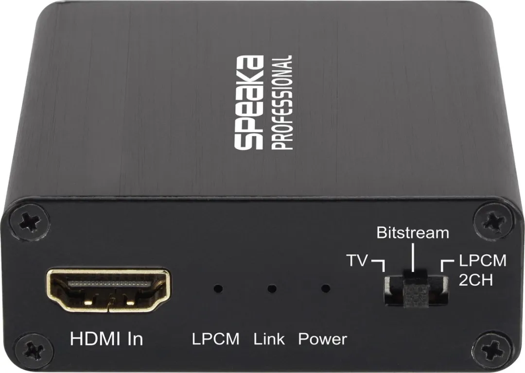 SpeaKa Professional SP-AE-H/TC-04v2 Audio Extractor - 4K - Zwart - afbeelding 6 van 6