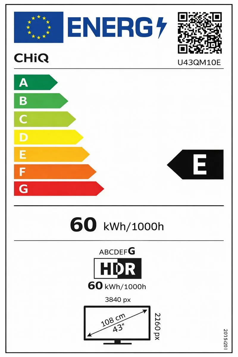 CHiQ U43QM10E 43 inch QLED Smart TV - 4K - Zwart