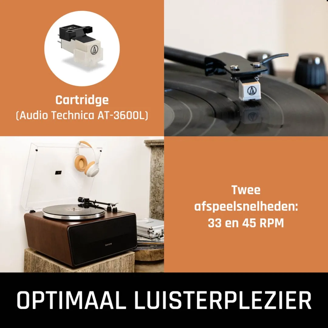 Lenco LS-470WA Platenspeler - Bluetooth - 70W - Walnoot
