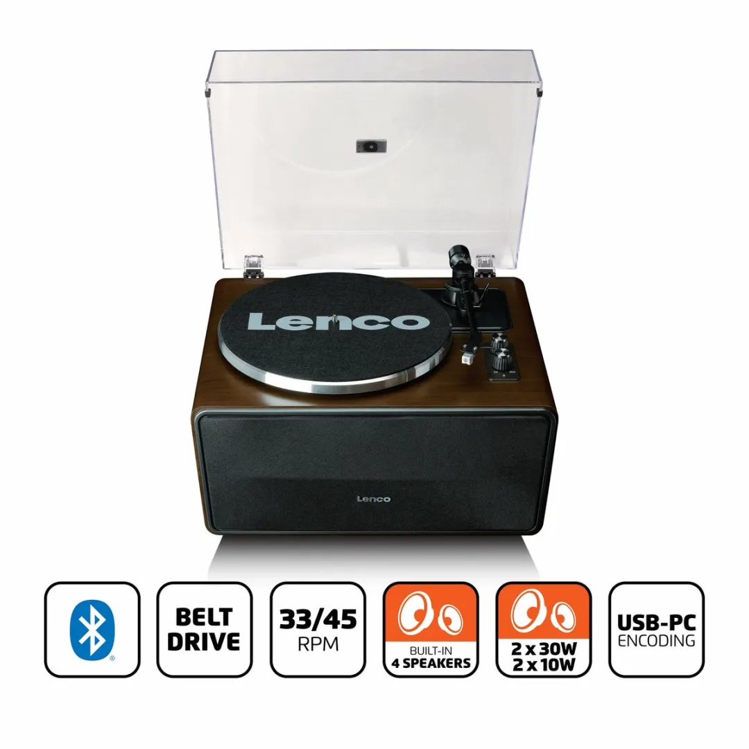 Lenco LS-470WA Platenspeler - Bluetooth - 70W - Walnoot