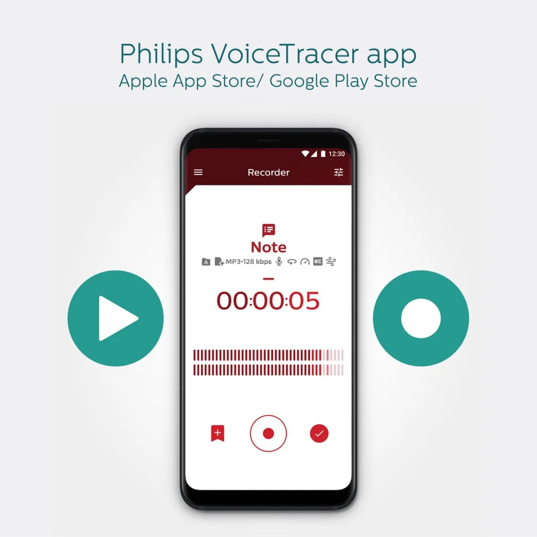 Philips DVT4115 Audiorecorder - 3Mic Zilver