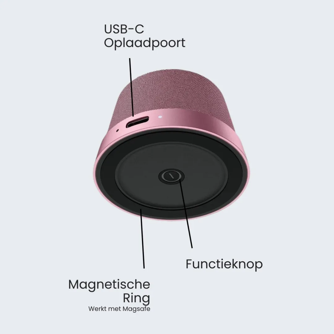 NÖRDIC HGT-104 Magnetische Luidspreker - Roze