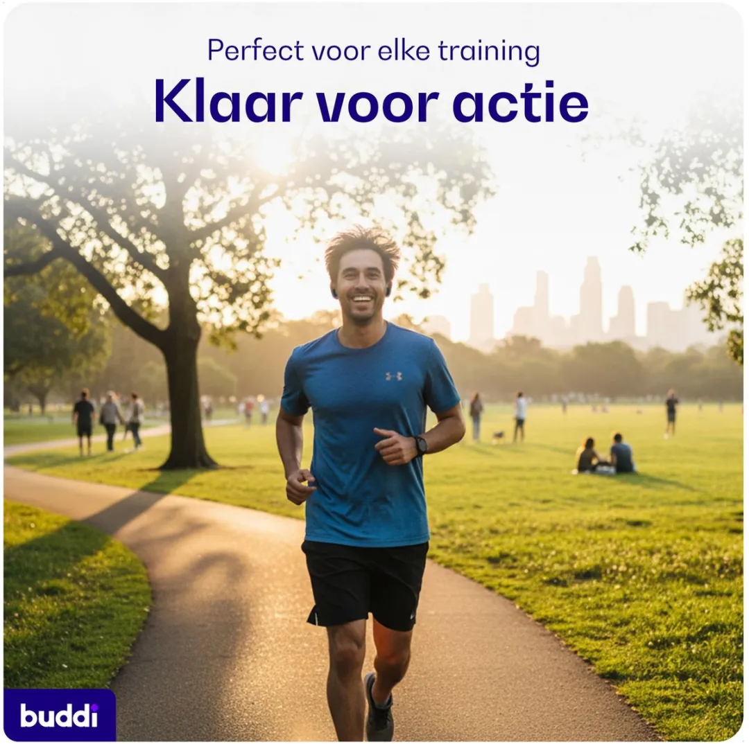 Buddi Pulse BPTWS0001 Draadloze Oordopjes - ANC + ENC - Zwart