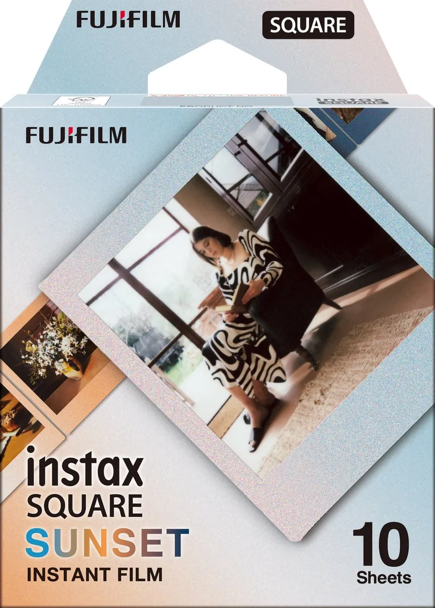 Fujifilm Instax SQUARE SQ40 Bundel - Zwart - 20 Stuks (10x2) Film