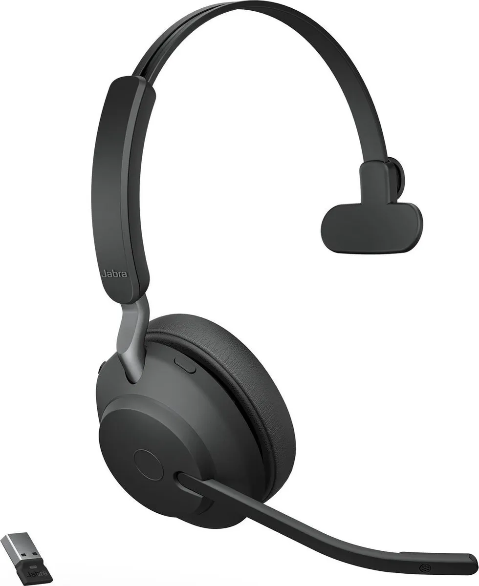 Jabra Evolve2 65 UC Headset - Zwart - Incl. laadstandaard - afbeelding 3 van 6