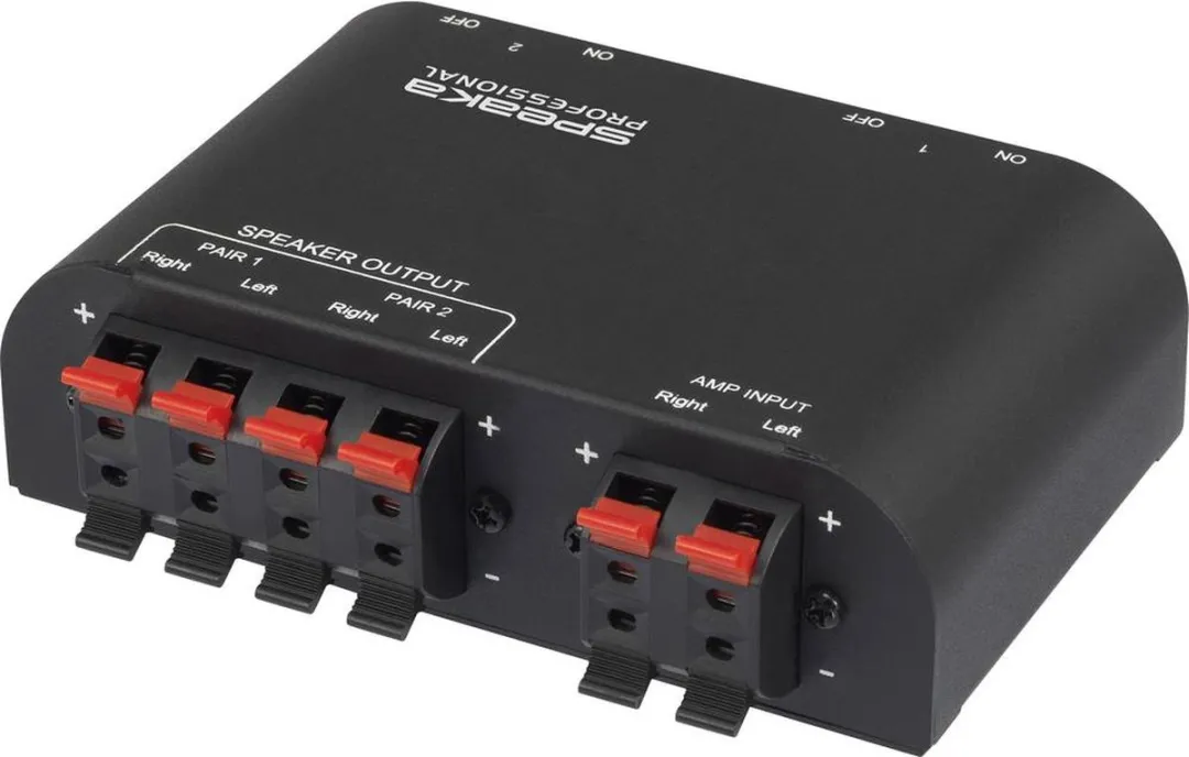 SpeaKa Professional SP-6518224 Luidspreker-Schakelaar 2 Poorten - Zwart