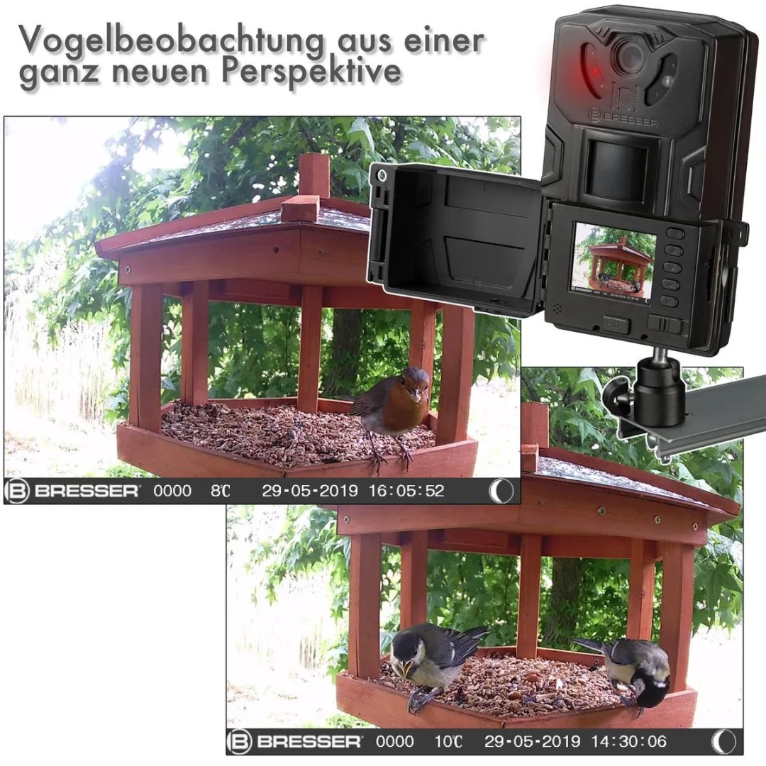 Bresser Observatiecamera 1920MP - Dag/Nacht - Vogelopnames - Zwart