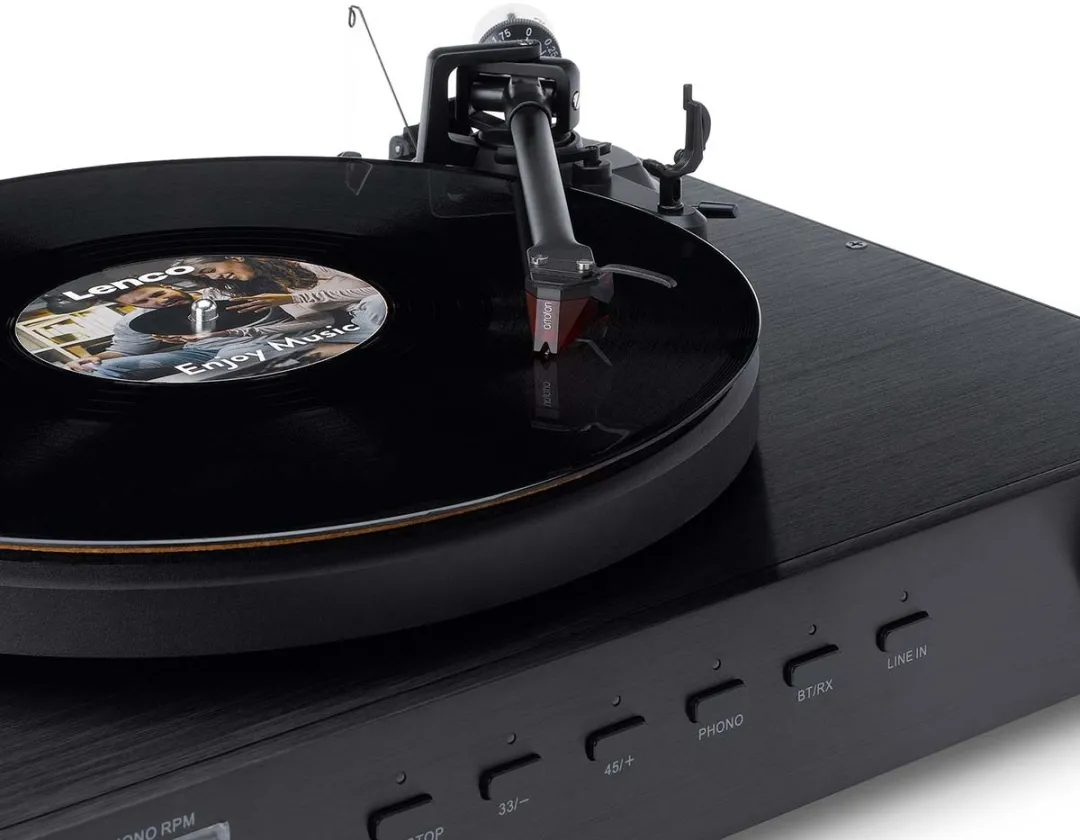 Lenco LS-700BK Platenspeler - Ortofon 2M Red - Bluetooth 5.2 - 2x100W