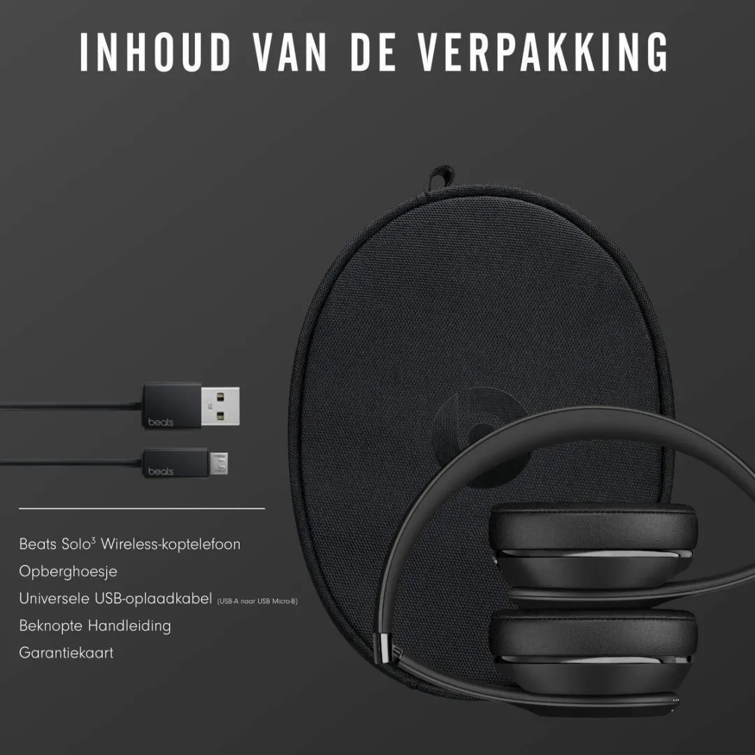Beats Solo3 MRRF2LL/A Draadloze Koptelefoon - Zwart