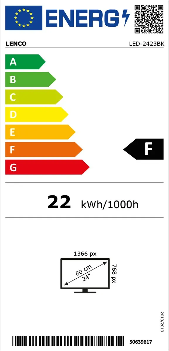 Lenco LED-2423BK 24" LED Televisie - Zwart