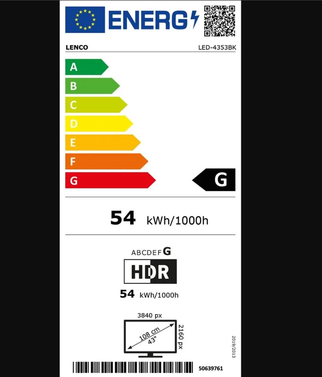 Lenco LED-4353BK 4K Android Smart TV 43" - Zwart - afbeelding 6 van 6