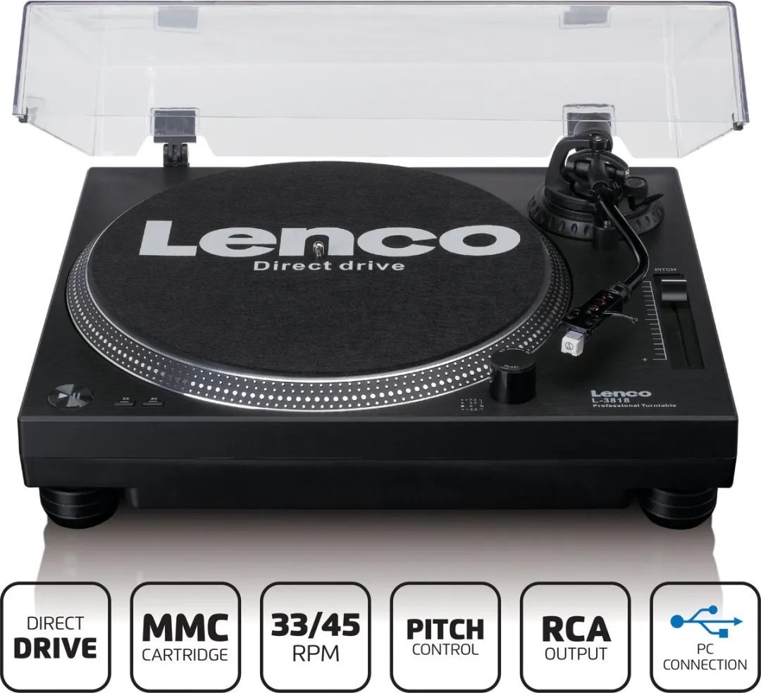 Lenco L-3818BK Platenspeler - Zwart