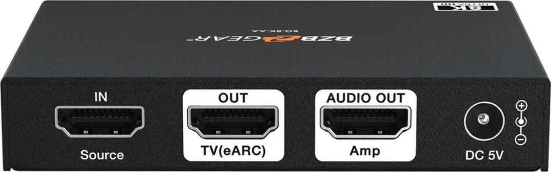 NÖRDIC 8K HDMI 2.1 eARC Audio Extractor - Zwart