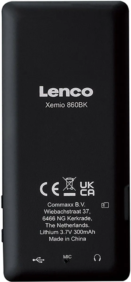 Lenco Xemio-860BK MP3/MP4-speler - 8GB - Zwart - afbeelding 6 van 6