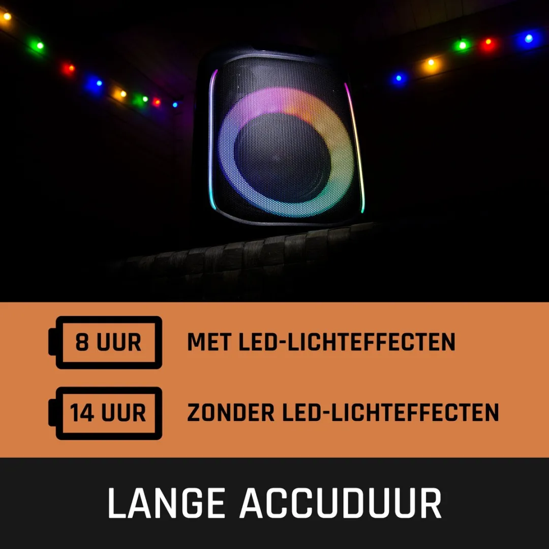 Lenco PA-101BK Bluetooth Speaker - 100W - Zwart