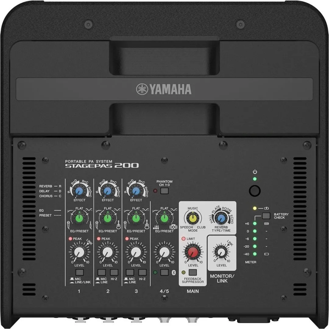 Yamaha Stagepas 200 BTR Mobiele Speaker - 200W - Zwart - afbeelding 6 van 6