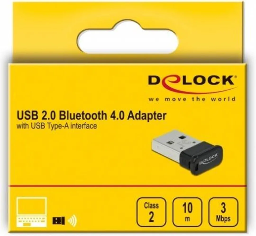 Delock 61004 USB 2.0 Bluetooth Adapter - Zwart