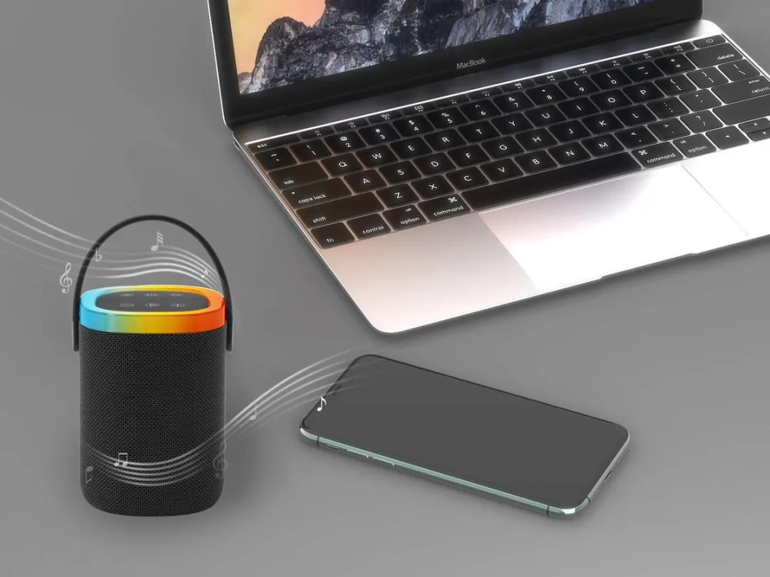 Gembird BT LED Speaker Black - Bluetooth Feestspeaker 10W