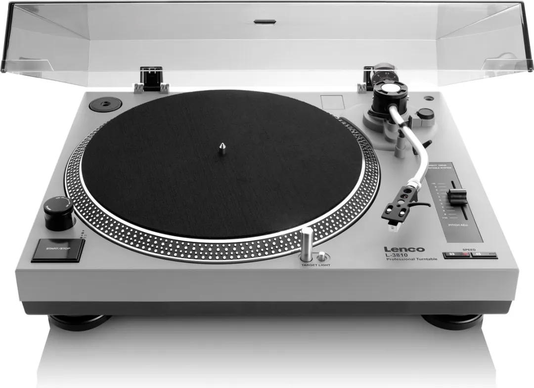 Lenco Platenspeler - Direct drive - USB naar PC encoding - L-3810GY - Grijs