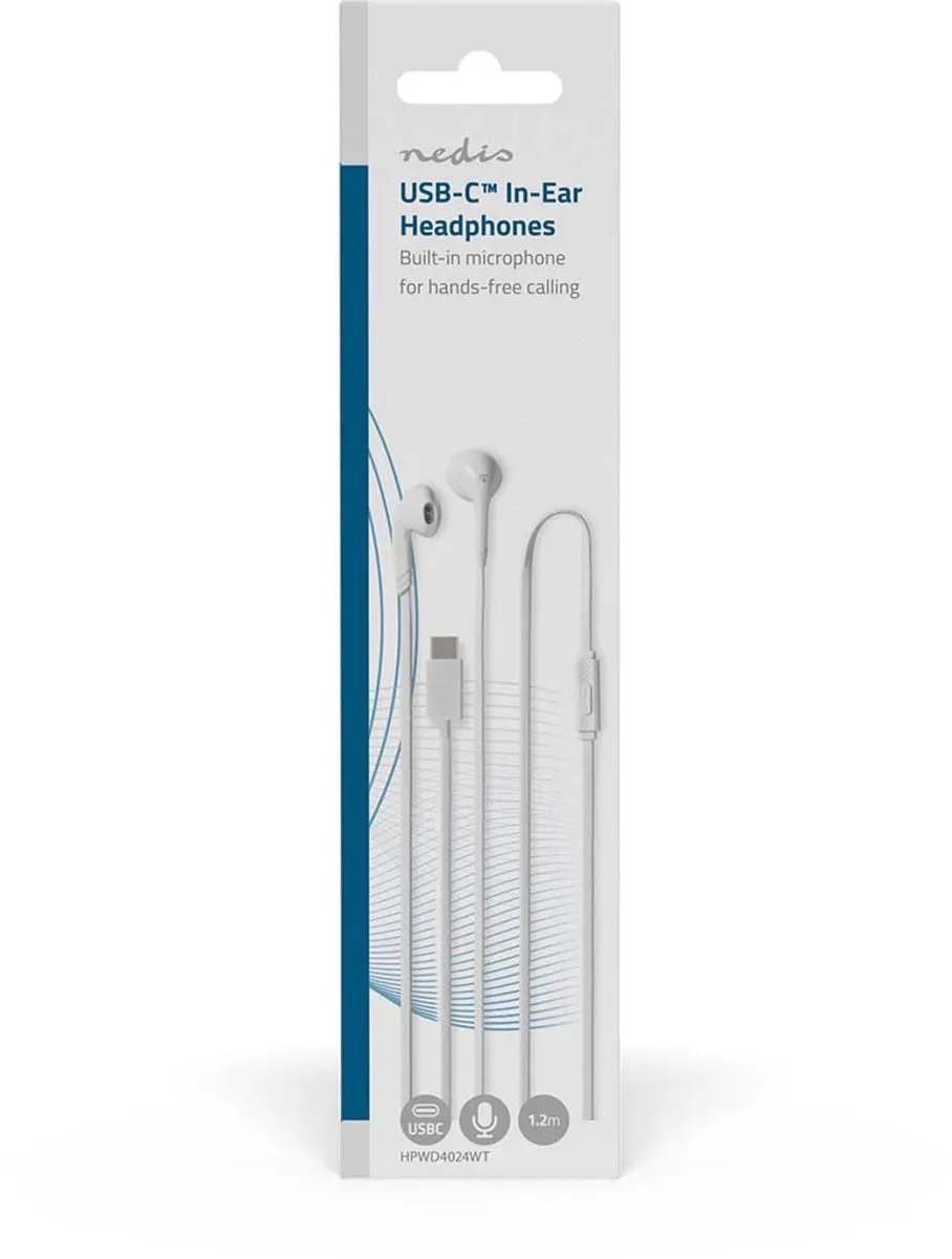 Nedis HPWD4024WT USB-C Koptelefoon - Wit