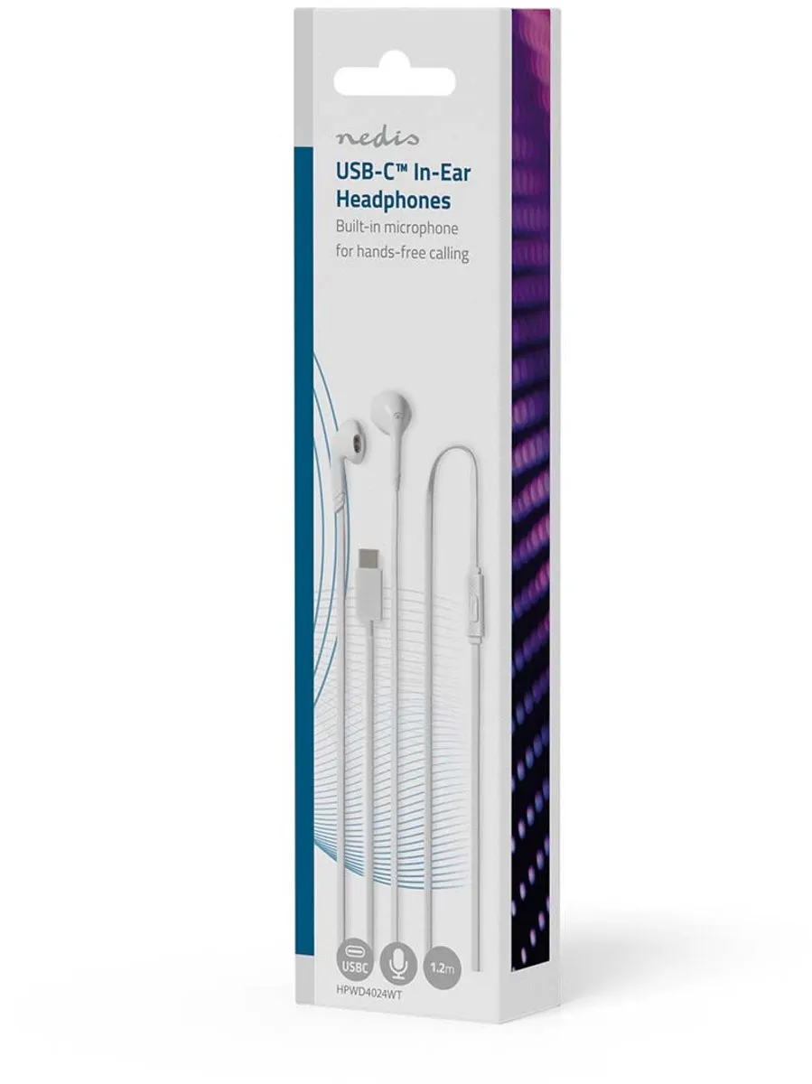 Nedis HPWD4024WT USB-C Koptelefoon - Wit