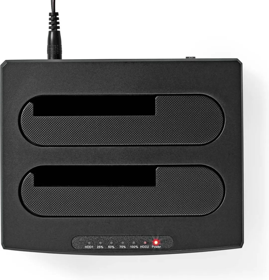 Nedis HDDUDB3210BK Dual-Bay Docking Station - 2x 2.5/3.5" HDD/SSD - Zwart