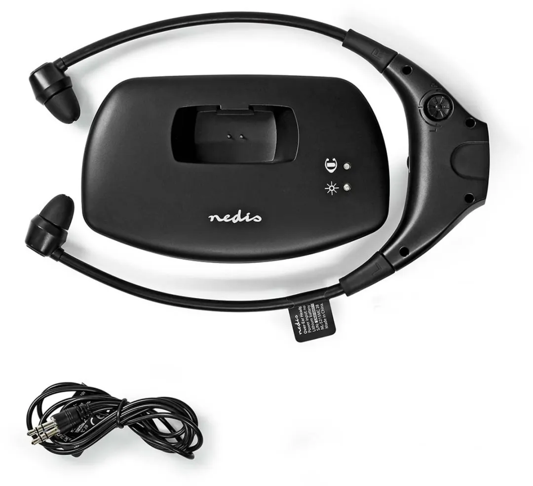 Nedis HPRF010BK Draadloze TV-Koptelefoon - RF 868 MHz - Zwart - afbeelding 6 van 6