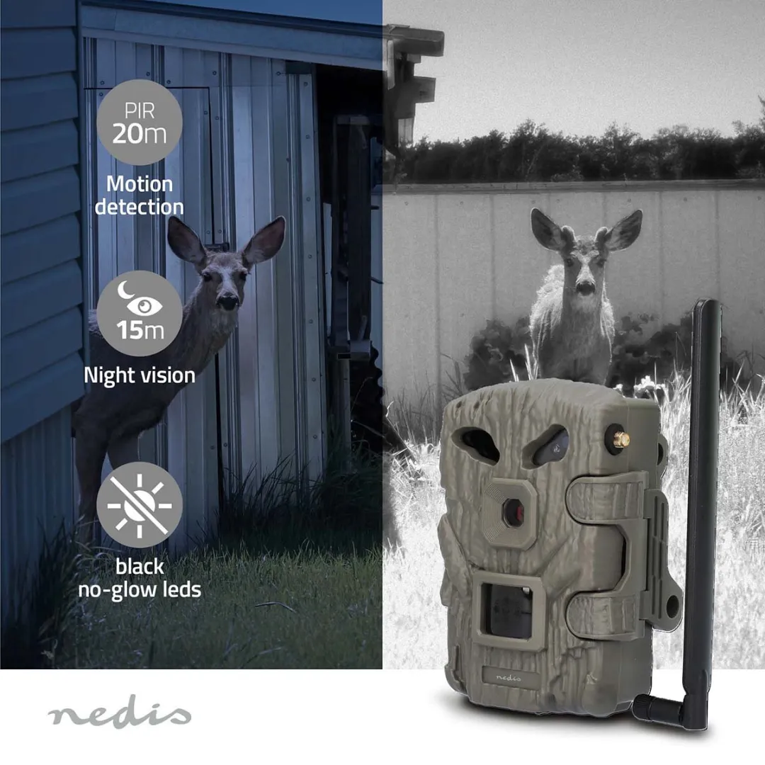 Nedis Wildcamera WCAM460GN 4G Full HD - 30MP - No Glow IR - Groen