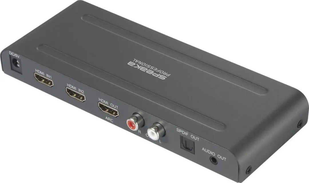 SpeaKa Professional SP-HDA-300 HDMI-switch 4K60Hz - Grijs
