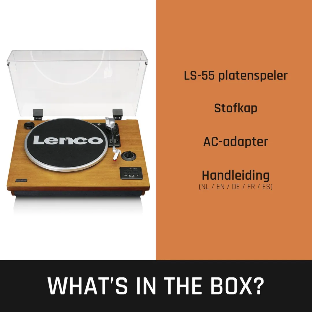 Lenco LS-55WA Platenspeler - Bluetooth - Hout
