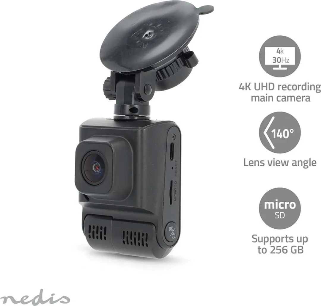 Nedis DCAM2024BK Dashcam 4K