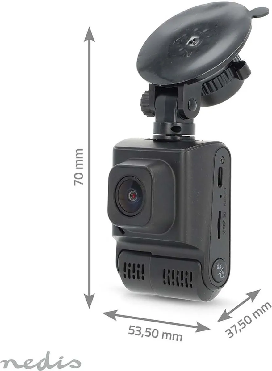 Nedis DCAM2024BK Dashcam 4K - 12MP - LCD - Zwart